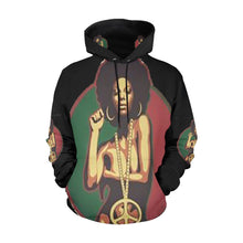 Load image into Gallery viewer, Black Power Hoodie All Over Print Hoodie for Men (USA Size) (Model H13)