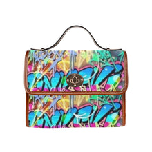 Load image into Gallery viewer, Graffiti Waterproof Canvas Bag-Brown (All Over Print)