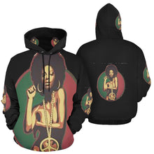 Load image into Gallery viewer, Black Power Hoodie All Over Print Hoodie for Men (USA Size) (Model H13)