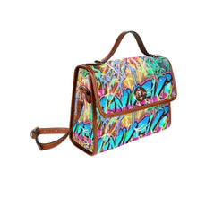 Load image into Gallery viewer, Graffiti Waterproof Canvas Bag-Brown (All Over Print)