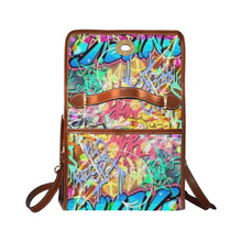 Load image into Gallery viewer, Graffiti Waterproof Canvas Bag-Brown (All Over Print)