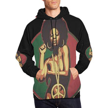 Load image into Gallery viewer, Black Power Hoodie All Over Print Hoodie for Men (USA Size) (Model H13)